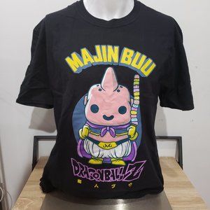 New Men's Majin Buu Dragonball Z Funko POP! Tees T-Shirt Large Black DBZ